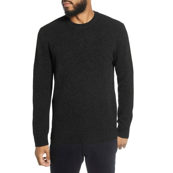 BLDWN Dean Crewneck Yak & Merino Wool Sweater In Charcoal - Medium - NWT - Picture 3 of 5